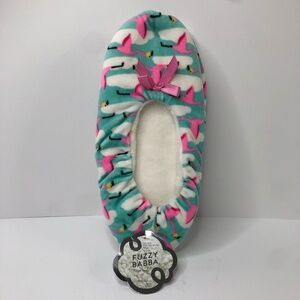 Flamingo Florida Slipper Sock Fuzzy Size‎ S/M NWT